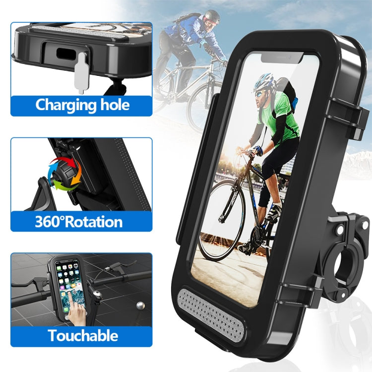 Bicycle Waterproof Bag Motorcycle Transparent Flip Phone Holder(Black) - Holders by PMC TechLife | Online Shopping South Africa | PMC TechLife | Buy Now Pay Later Mobicred