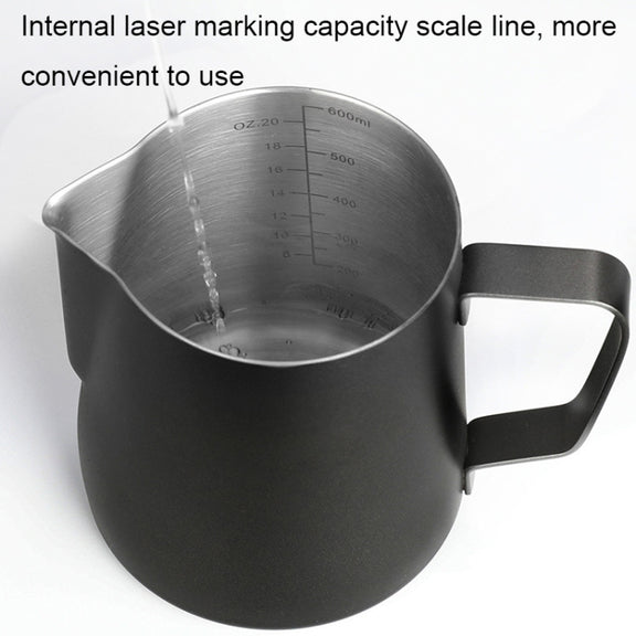 304 Stainless Steel Coffee Pot with Scale, Spec: 350ml (Black Beak)