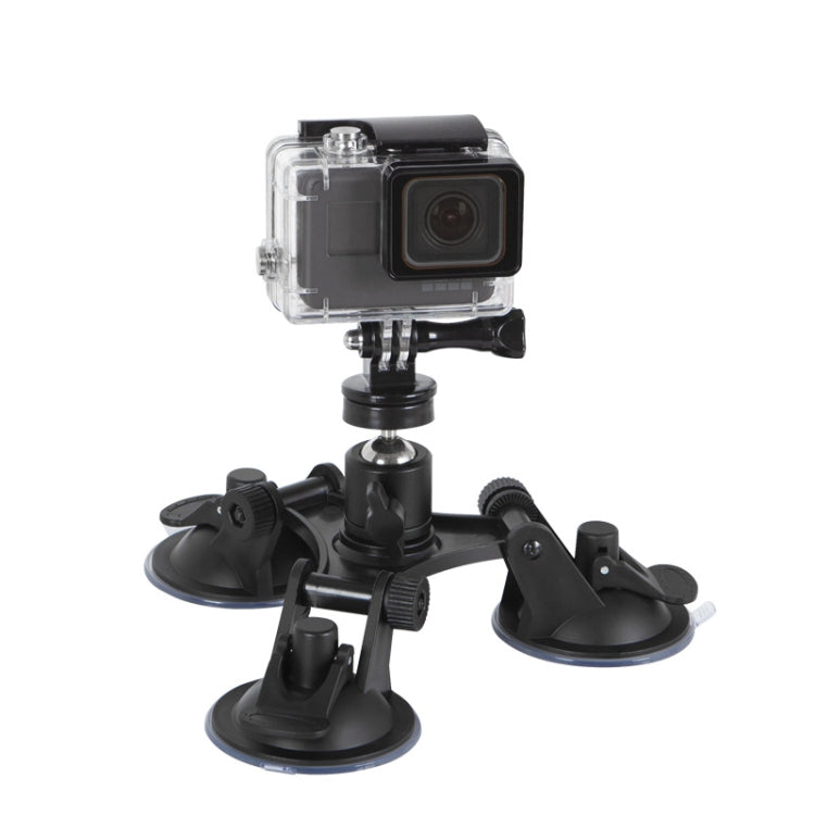 Car General Purpose Vehicle Bracket Suction Cup Fixed Glass Video Shooting Base, Shape: Suction Cup+PTZ+Gopro Screw - free shipping - PMC TechLife - Order now!
