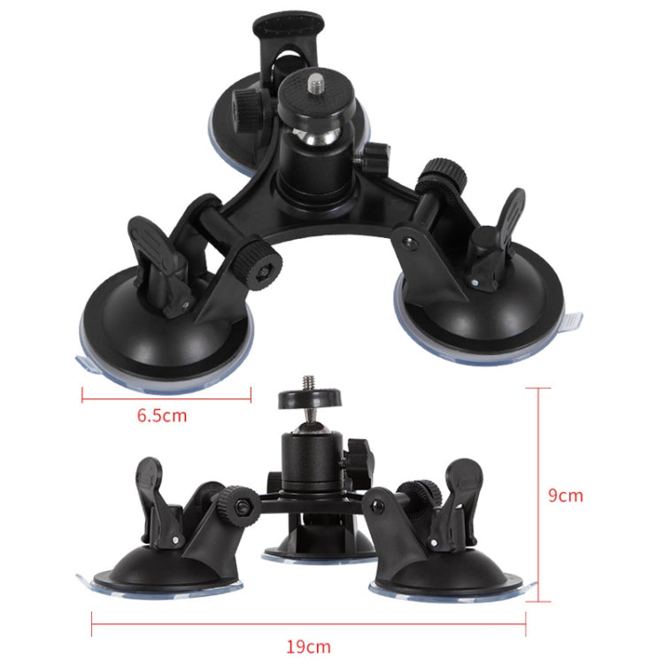 Car General Purpose Vehicle Bracket Suction Cup Fixed Glass Video Shooting Base, Shape: Suction Cup+PTZ+Gopro Screw - free shipping - PMC TechLife - Order now!