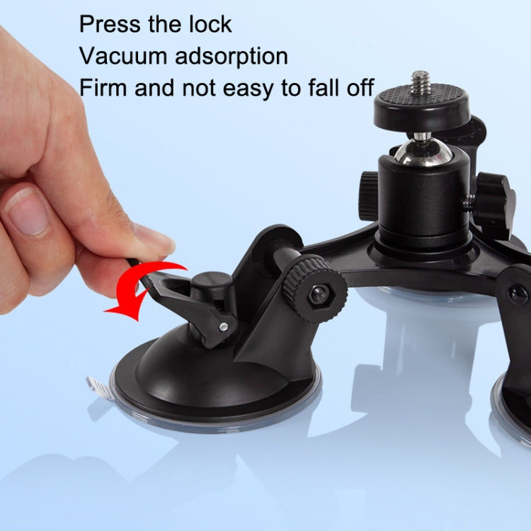 Car General Purpose Vehicle Bracket Suction Cup Fixed Glass Video Shooting Base, Shape: Suction Cup+PTZ+Gopro Screw - free shipping - PMC TechLife - Order now!