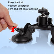 Car General Purpose Vehicle Bracket Suction Cup Fixed Glass Video Shooting Base, Shape: Suction Cup+PTZ+Phone Clip