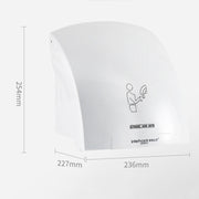 Interhasa 220V Automatic Electric Hand Dryer Mini  Induction Hand Drying Machine,Style: Single Hot,CN Plug