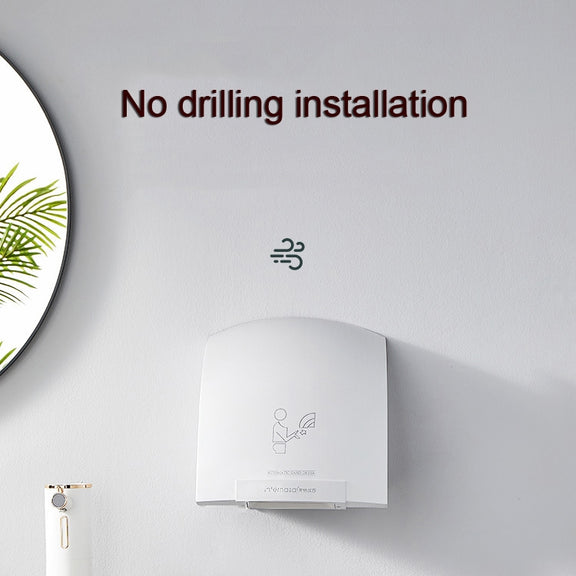 Interhasa 220V Automatic Electric Hand Dryer Mini  Induction Hand Drying Machine,Style: Single Hot,CN Plug