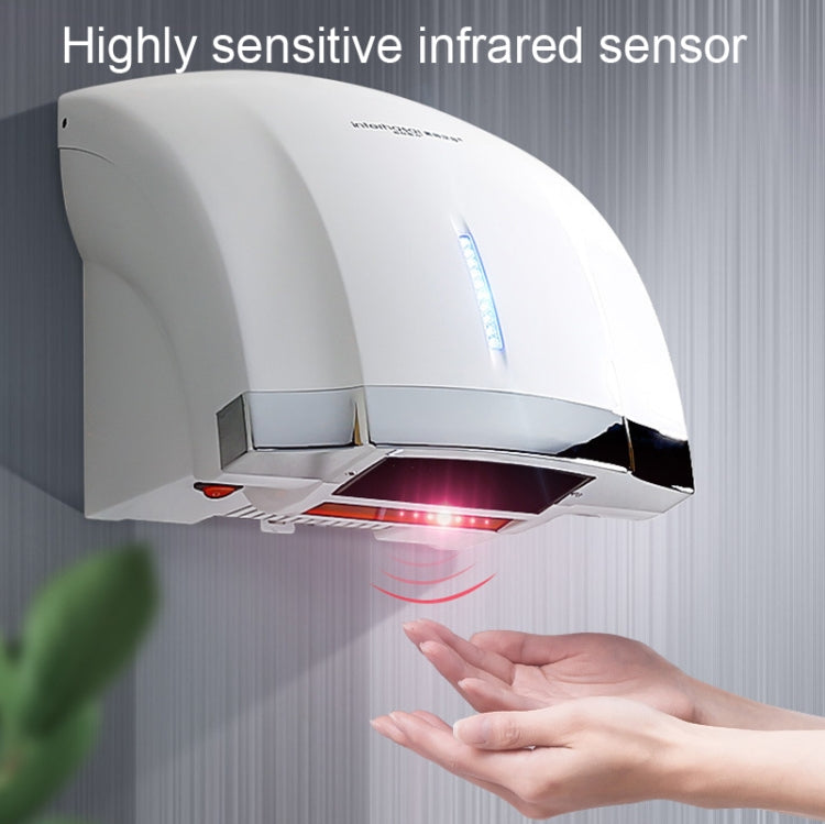 Interhasa  220V 1800W Hot and Cold Switching Electric Hand Dryer,Model: A1003 White,CN Plug - free shipping - PMC TechLife - Order now!