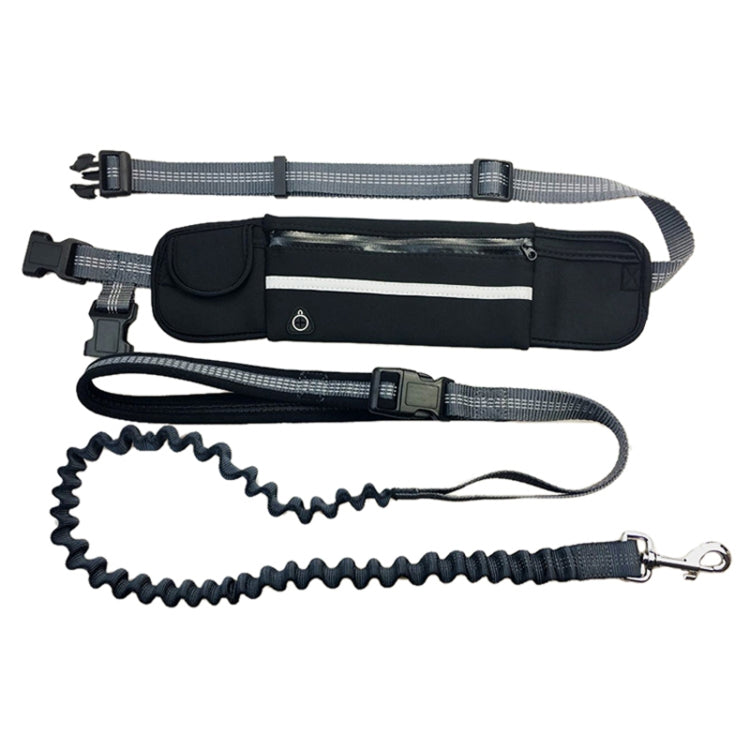 Pet Run Traction Rope Portable Waist Bag(Black) - Leashes & Chest Strap by PMC TechLife | Online Shopping South Africa | PMC TechLife | Buy Now Pay Later Mobicred