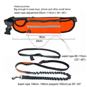 Pet Run Traction Rope Portable Waist Bag(Black)