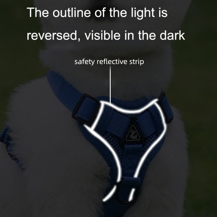 HT-864 Pet Traction Rope Reflective Breathable Dog Chest Strap Vest, Size: XL(Rose red) - Leashes by PMC TechLife | Online Shopping South Africa | PMC TechLife