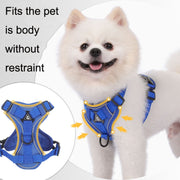 HT-864 Pet Traction Rope Reflective Breathable Dog Chest Strap Vest, Size: XL(Rose red)