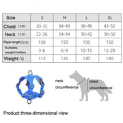 HT-864 Pet Traction Rope Reflective Breathable Dog Chest Strap Vest, Size: XL(Rose red)