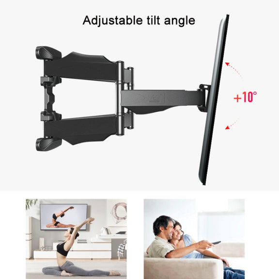 NORTH BAYOU Telescopic Swivel TV Monitor Wall Mount Bracket For 32-52 inch