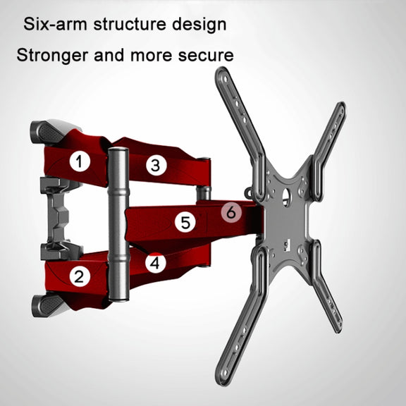NORTH BAYOU Telescopic Swivel TV Monitor Wall Mount Bracket For 32-52 inch