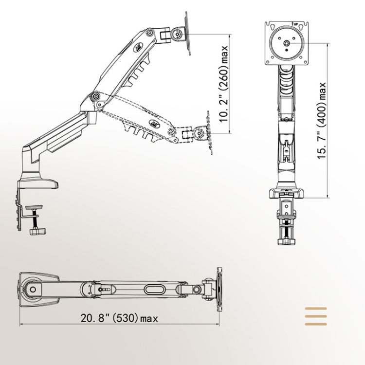 NORTH BAYOU F80 17-30 inch TV Monitor Up And Down Lift Bracket(Black) - free shipping - PMC TechLife - Order now!