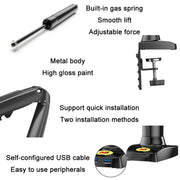 NORTH BAYOU F80 17-30 inch TV Monitor Up And Down Lift Bracket(Black)