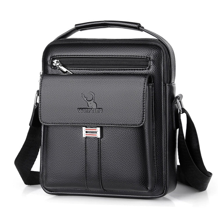WEIXIER D244 Men Shoulder Bag Large Capacity Business Retro Messenger Bag(Black) - free shipping - PMC Jewellery - Order now!