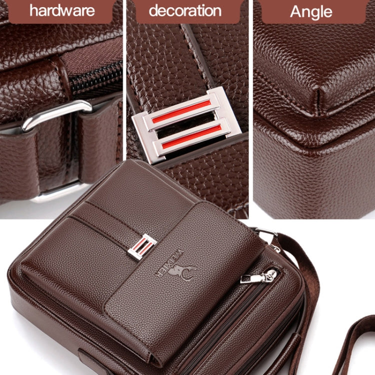 WEIXIER D244 Men Shoulder Bag Large Capacity Business Retro Messenger Bag(Black) - free shipping - PMC Jewellery - Order now!