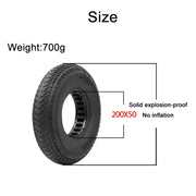 8 inch Hollow Solid Rubber Tire For Xiaomi Scooter, Color: Red
