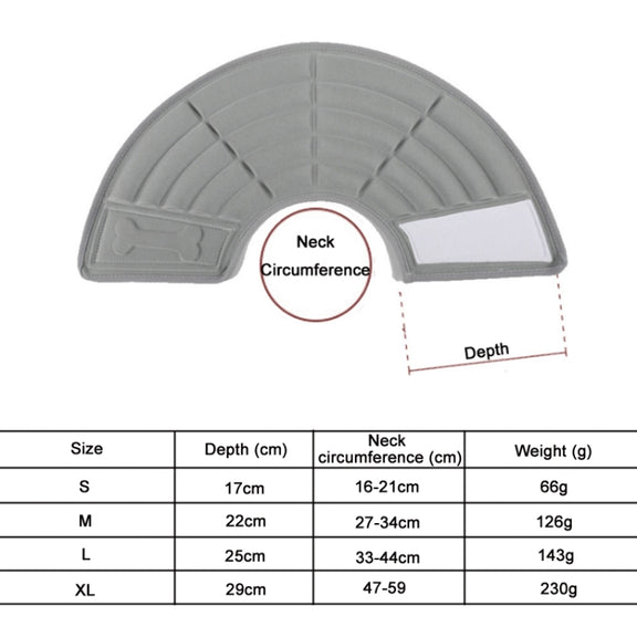 Pet Grooming Anti-Bite Neck Ring, Specification: S(Black)