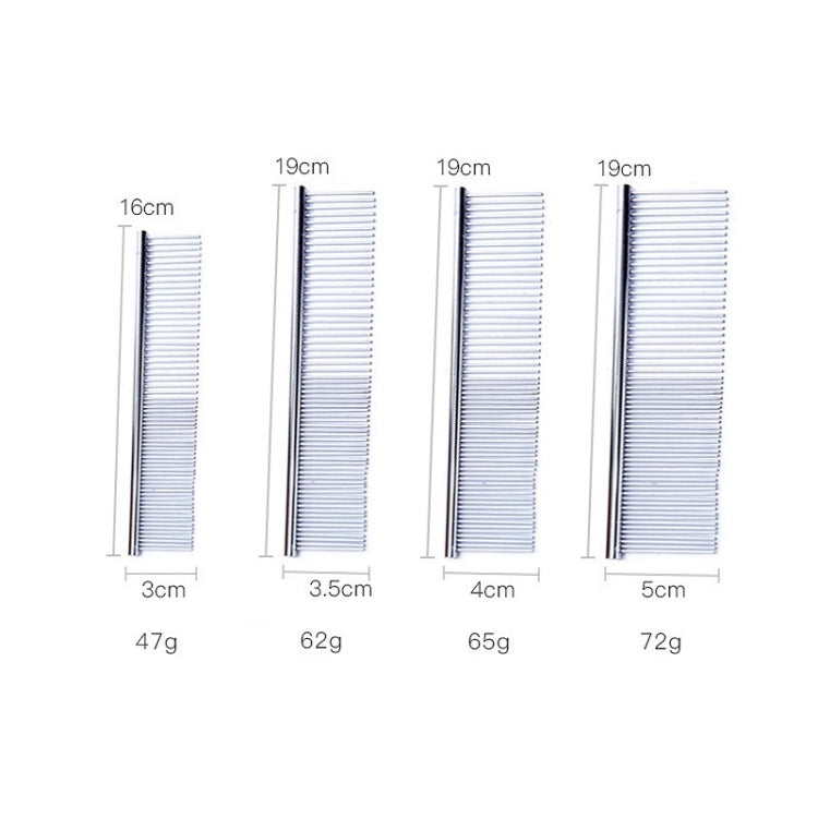 Stainless Steel Pet Comb Pet Hair Comb, Specification: XL