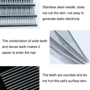 Stainless Steel Pet Comb Pet Hair Comb, Specification: XL