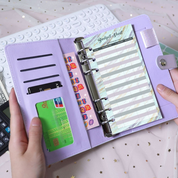 A6 Gypsophila Loose-leaf Bookkeeping Notebook Cash Budget Hand Book(Pink) - Notebooks by PMC TechLife | Online Shopping South Africa | PMC TechLife