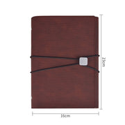 A5 Business Loose-leaf Notebook Office Stationery Leather PU Notepad(Deep Gray)