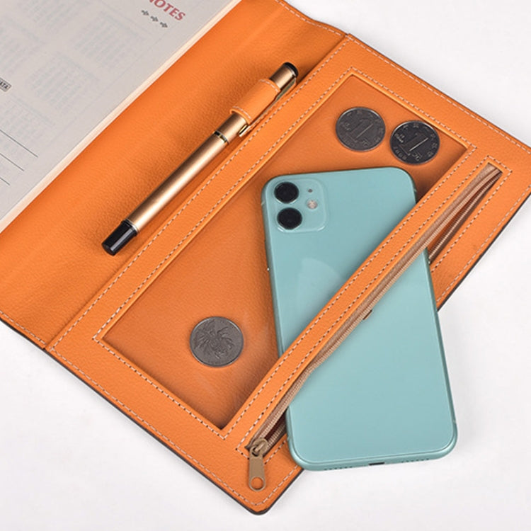 A5 Business Loose-leaf Notebook Office Stationery Leather PU Notepad(Light Coffee) - Notebooks by PMc TechLife | Online Shopping South Africa | PMc TechLife | Buy Now Pay Later Mobicred