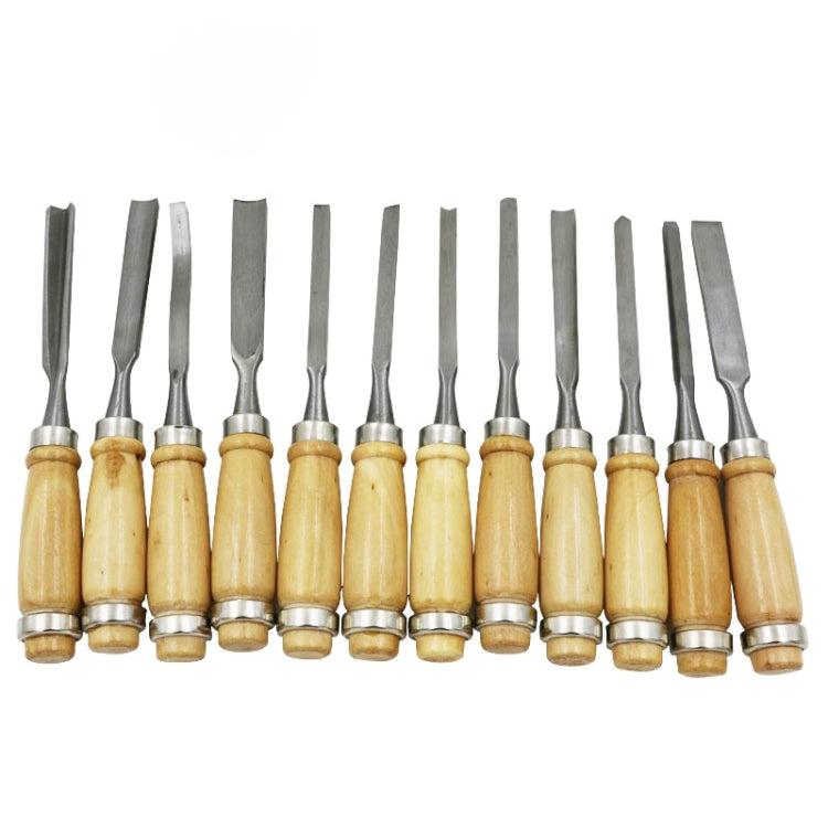 12 PCS / Set Knife Carving Knife Woodworking Chisel Root Carving Wood Carving Tools - Burin &Cutting Knife by PMC TechLife | Online Shopping South Africa | PMC TechLife