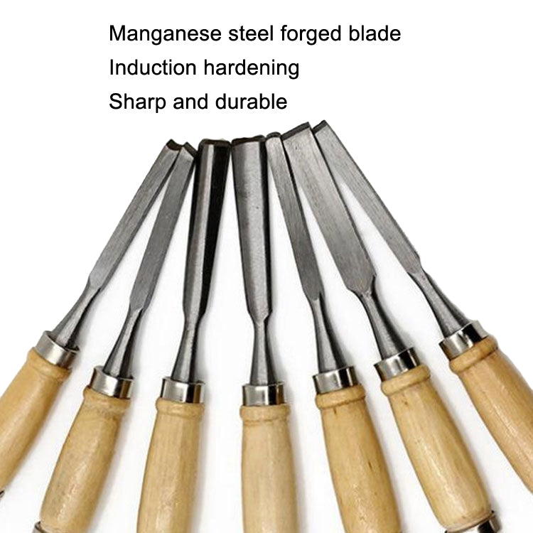 12 PCS / Set Knife Carving Knife Woodworking Chisel Root Carving Wood Carving Tools - Burin &Cutting Knife by PMC TechLife | Online Shopping South Africa | PMC TechLife