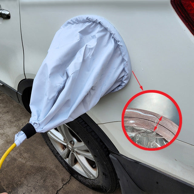 New Energy Vehicle Charging Port Water-resistant Protective Cover, Color: Gray White