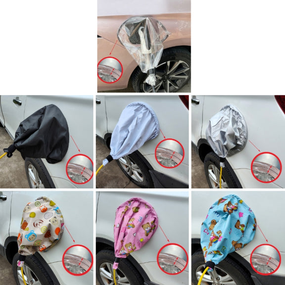 New Energy Vehicle Charging Port Water-resistant Protective Cover, Color: Gray White
