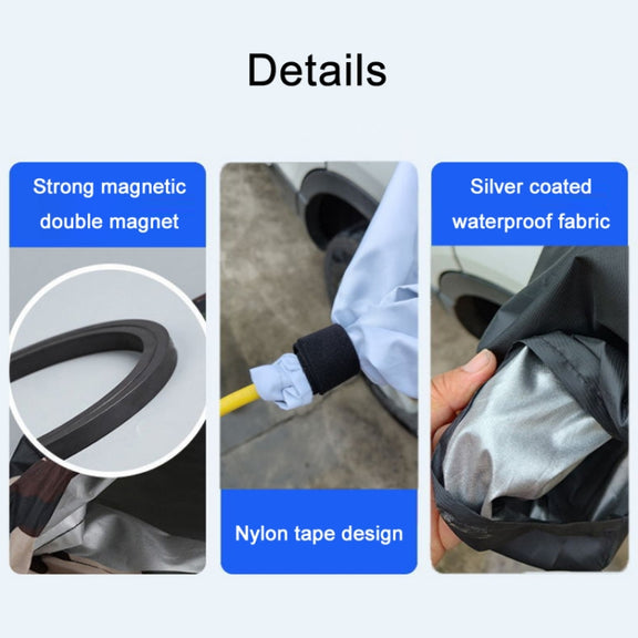 New Energy Vehicle Charging Port Water-resistant Protective Cover, Color: Gray White