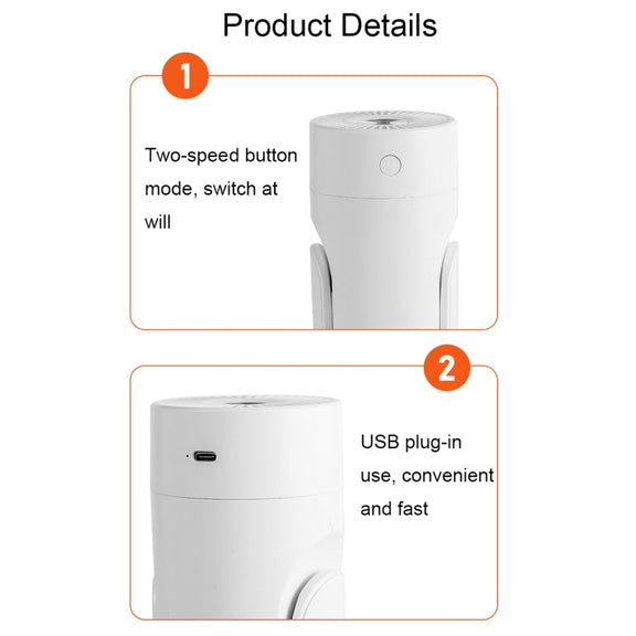L09 USB Plug-in Rotating Colorful Night Light Humidifier(Black)