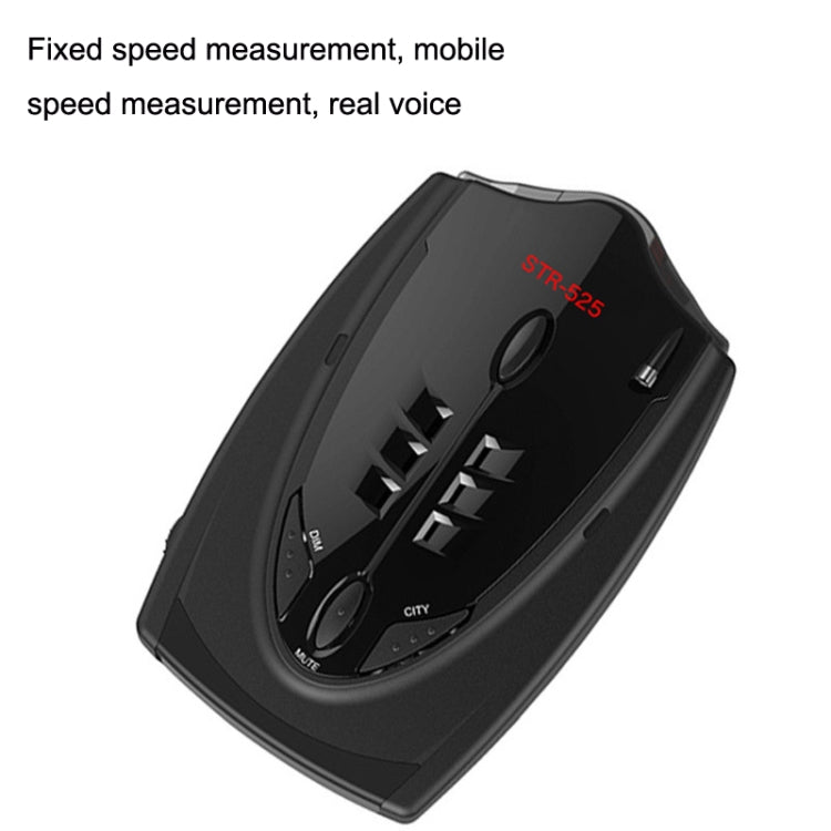STR-525 Electronic Dog Car Radar Full Frequency Flow Speed Early Warning Device