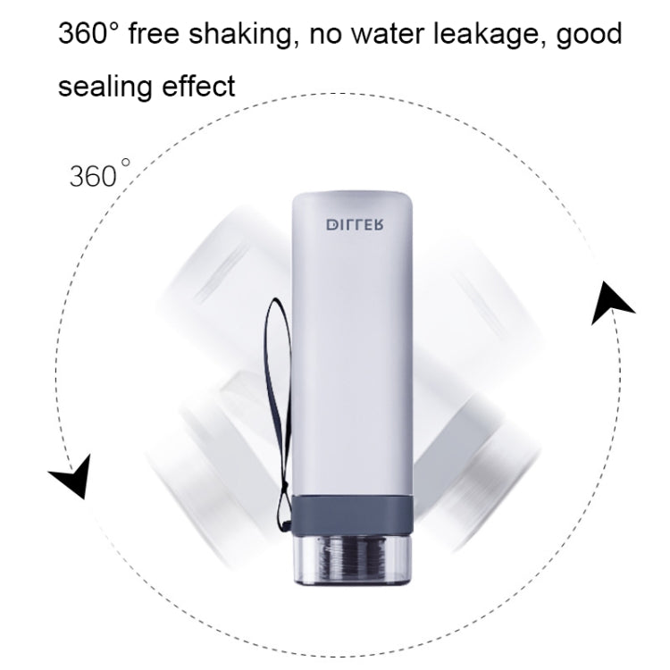 Diller D8646 Square Shape Fitness Leakproof Water Bottle, Capacity: 550ml(Blue) - free shipping - PMC Jewellery - Order now!