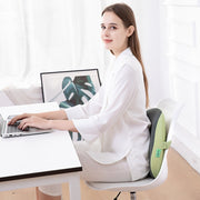 Office Memory Foam Waist Support Cushion Waist Support Pillow(Grass Green)