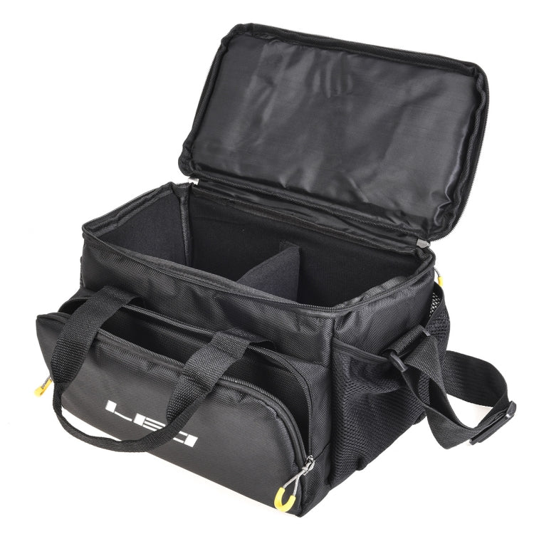 LEO 28048 Thickening Square Road Sub Bag Bait Wheel Fishing Gear Bag(Black) - free shipping - PMC Jewellery - Order now!