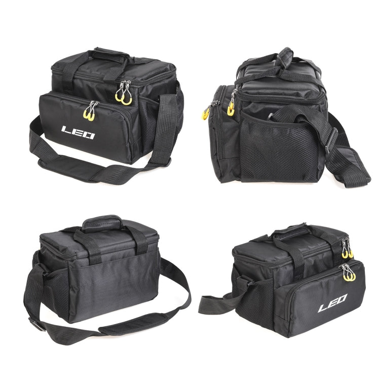 LEO 28048 Thickening Square Road Sub Bag Bait Wheel Fishing Gear Bag(Black) - free shipping - PMC Jewellery - Order now!