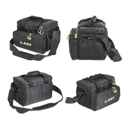 LEO 28048 Thickening Square Road Sub Bag Bait Wheel Fishing Gear Bag(Black) - free shipping - PMC Jewellery - Order now!