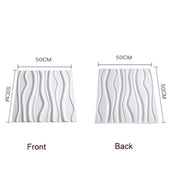 PVC Material Stereo 3D Shooting Background Board Photo Props,50 X 50cm(D105 Ripple White)