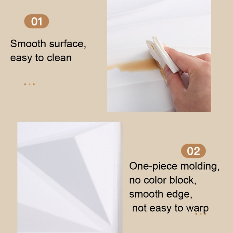 PVC Material Stereo 3D Shooting Background Board Photo Props,50 X 50cm(D137 Simple White) - Other by PMC TechLife | Online Shopping South Africa | PMC TechLife | Buy Now Pay Later Mobicred