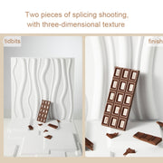 PVC Material Stereo 3D Shooting Background Board Photo Props,50 X 50cm(D081 Waves White)