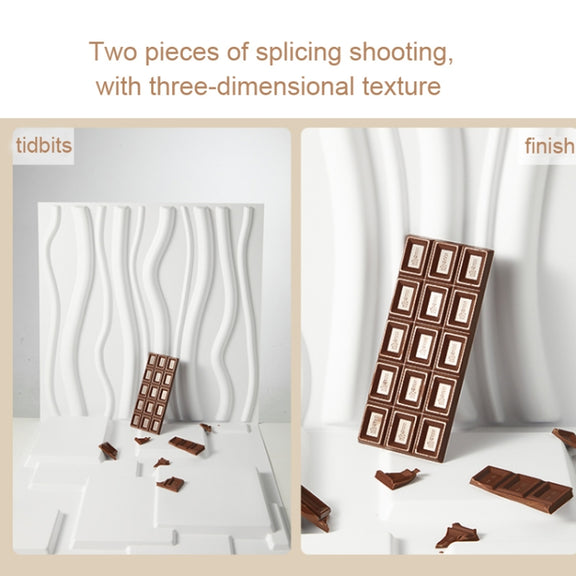 PVC Material Stereo 3D Shooting Background Board Photo Props,50 X 50cm(D137 Simple White)