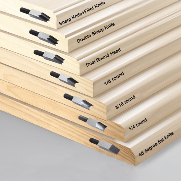 Adjustable Depth Woodworking Chamfering Planer, Specification: Dual Round Head