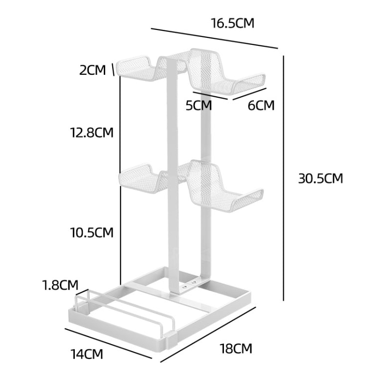 Desktop Headset Gamepad Game Console Storage Bracket(White) - Headset Stand by PMC TechLife | Online Shopping South Africa | PMC TechLife | Buy Now Pay Later Mobicred