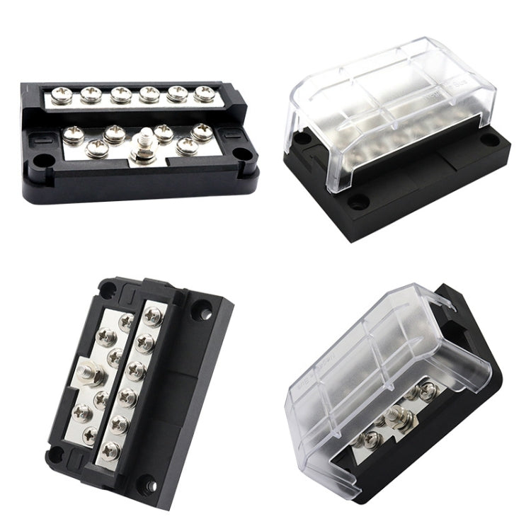 AOA1903 RV Bus Bar 12PIN 100A 32V High Current Copper Bar Wiring Bar(Black) - Booster Cable & Clip by PMC Jewellery | Online Shopping South Africa | PMC Jewellery | Buy Now Pay Later Mobicred