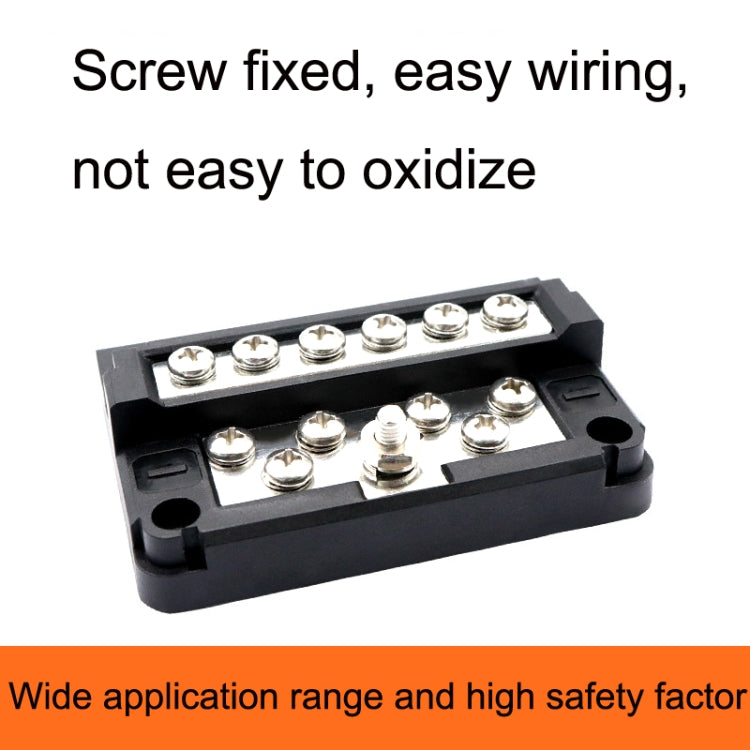 AOA1903 RV Bus Bar 12PIN 100A 32V High Current Copper Bar Wiring Bar(Black) - Booster Cable & Clip by PMC Jewellery | Online Shopping South Africa | PMC Jewellery | Buy Now Pay Later Mobicred