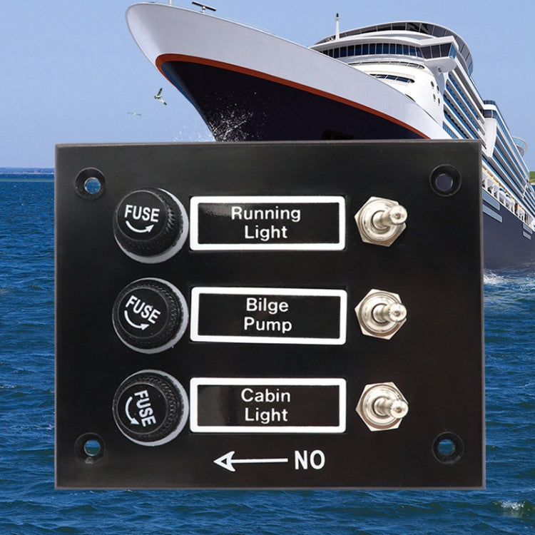3 Groups Shake Switch AOS3045 Switch Panel Marine Retrofit Each With Independent Fuse Protection - Car Switches by PMC TechLife | Online Shopping South Africa | PMC TechLife | Buy Now Pay Later Mobicred