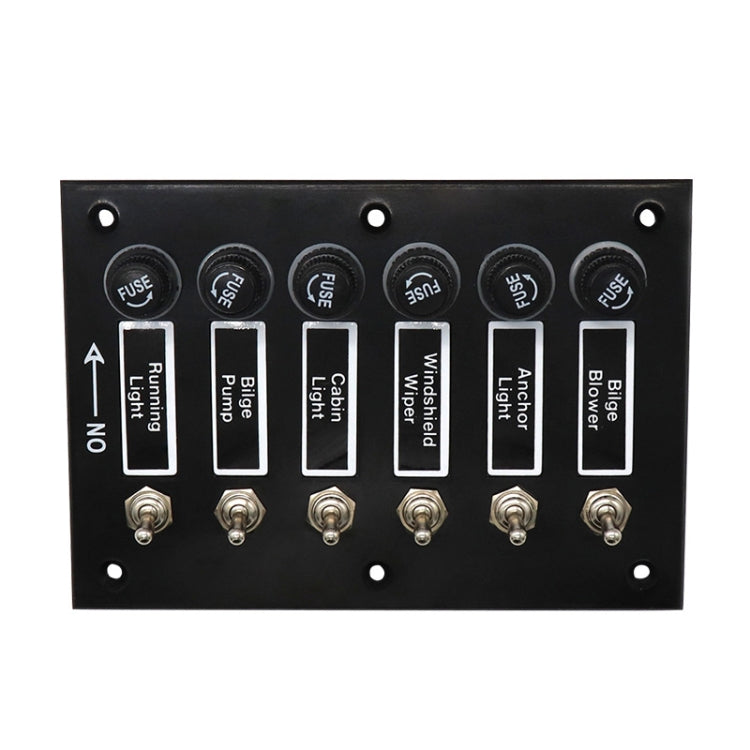 6 Groups Shake Switch AOS3045 Switch Panel Marine Retrofit Each With Independent Fuse Protection - Car Switches by PMC TechLife | Online Shopping South Africa | PMC TechLife | Buy Now Pay Later Mobicred