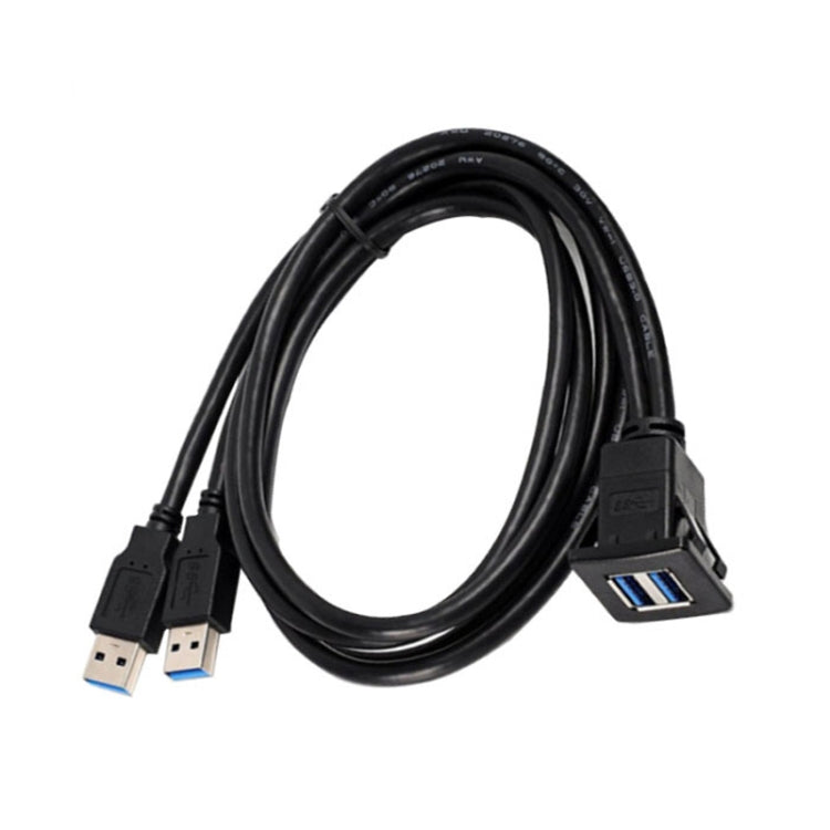 RF-56 Dual-port USB3.0 Waterproof Cable Car Dashboard Audio Extension Line, Cable Length: 1m - DIY Cables by PMC TechLife | Online Shopping South Africa | PMC TechLife